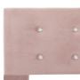 Bed with pink velvet viscoelastic mattress 90x200 cm by , Beds and slatted bases - Ref: Foro24-278137, Price: 384,99 €, Disco...