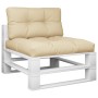 Cushions for pallets, 2 units, beige fabric by , Cushions for chairs and sofas - Ref: Foro24-314531, Price: 45,99 €, Discount: %