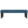 Banco de terciopelo azul oscuro 100x30x30 cm de , Bancos - Ref: Foro24-346670, Precio: 53,94 €, Descuento: %