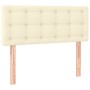 Cream synthetic leather headboard 80x5x78/88 cm by , Headboards and footboards - Ref: Foro24-346406, Price: 45,10 €, Discount: %