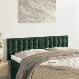 Headboards 2 units dark green velvet 72x5x78/88 cm by , Headboards and footboards - Ref: Foro24-346473, Price: 61,99 €, Disco...