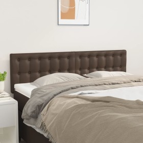 Cabeceros 2 unidades cuero sintético marrón 72x5x78/88 cm de , Cabeceros y pies de cama - Ref: Foro24-346467, Precio: 62,40 €...