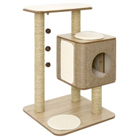 Jack and Vanilla Molly braunes Katzenkratzhaus 56x56x86 cm von , Katzenmöbel - Ref: Foro24-444200, Preis: 145,48 €, Rabatt: %