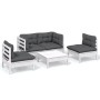 Garden furniture 5 pieces with solid pine wood cushions by , Garden sets - Ref: Foro24-3096179, Price: 427,31 €, Discount: %