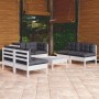 7 Stk. Gartenmöbel mit Kissen aus massivem Kiefernholz von , Gartensets - Ref: Foro24-3096215, Preis: 587,44 €, Rabatt: %