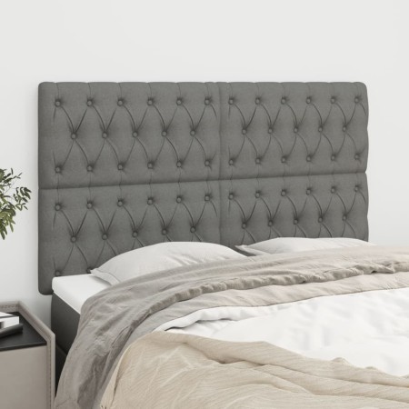 Headboards 4 units dark gray fabric 72x5x78/88 cm by , Headboards and footboards - Ref: Foro24-3116765, Price: 118,12 €, Disc...