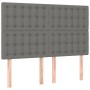 Headboards 4 units dark gray fabric 72x5x78/88 cm by , Headboards and footboards - Ref: Foro24-3116765, Price: 118,12 €, Disc...