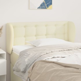 Cabecero de cuero sintético color crema 83x23x78/88 cm de , Cabeceros y pies de cama - Ref: Foro24-3117218, Precio: 51,00 €, ...