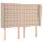 Headboard with ears cappuccino synthetic leather 147x23x118/128 cm by , Headboards and footboards - Ref: Foro24-3118051, Pric...