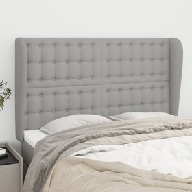 Headboard with light gray fabric ears 147x23x118/128 cm by , Headboards and footboards - Ref: Foro24-3118388, Price: 130,83 €...