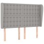 Headboard with light gray fabric ears 147x23x118/128 cm by , Headboards and footboards - Ref: Foro24-3118388, Price: 130,83 €...