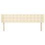 Cabecero de cuero sintético color crema 163x16x78/88 cm de , Cabeceros y pies de cama - Ref: Foro24-3118866, Precio: 68,14 €,...