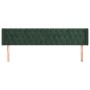 Cabecero de terciopelo verde oscuro 183x16x78/88 cm de , Cabeceros y pies de cama - Ref: Foro24-3119167, Precio: 92,57 €, Des...