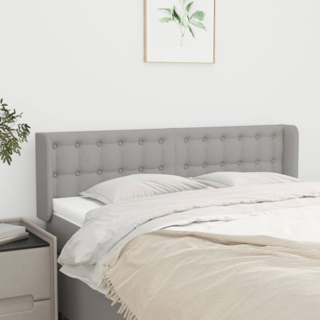 Light gray fabric headboard 147x16x78/88 cm by , Headboards and footboards - Ref: Foro24-3119200, Price: 81,59 €, Discount: %