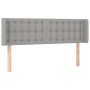 Light gray fabric headboard 147x16x78/88 cm by , Headboards and footboards - Ref: Foro24-3119200, Price: 81,59 €, Discount: %