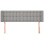 Light gray fabric headboard 147x16x78/88 cm by , Headboards and footboards - Ref: Foro24-3119200, Price: 81,59 €, Discount: %