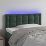 Dark green velvet LED headboard 90x5x78/88 cm by , Headboards and footboards - Ref: Foro24-3122085, Price: 51,78 €, Discount: %