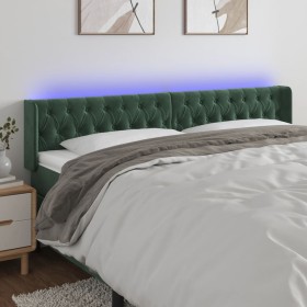 Dark green velvet LED headboard 183x16x78/88 cm by , Headboards and footboards - Ref: Foro24-3123635, Price: 98,99 €, Discoun...