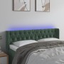 Dark green velvet LED headboard 147x16x78/88 cm by , Headboards and footboards - Ref: Foro24-3123623, Price: 91,04 €, Discoun...