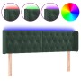 Dark green velvet LED headboard 147x16x78/88 cm by , Headboards and footboards - Ref: Foro24-3123623, Price: 91,04 €, Discoun...