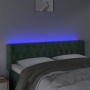 Dark green velvet LED headboard 147x16x78/88 cm by , Headboards and footboards - Ref: Foro24-3123623, Price: 91,04 €, Discoun...