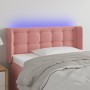 Pink velvet headboard with LED 83x16x78/88 cm by , Headboards and footboards - Ref: Foro24-3123705, Price: 54,99 €, Discount: %