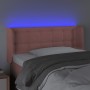 Pink velvet headboard with LED 83x16x78/88 cm by , Headboards and footboards - Ref: Foro24-3123705, Price: 54,99 €, Discount: %