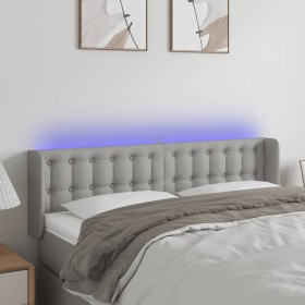 Light gray fabric headboard with LED 147x16x78/88 cm by , Headboards and footboards - Ref: Foro24-3123668, Price: 82,90 €, Di...