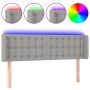 Cabecero con LED de tela gris claro 147x16x78/88 cm de , Cabeceros y pies de cama - Ref: Foro24-3123668, Precio: 69,09 €, Des...