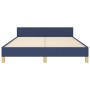 Bed frame with headboard gray taupe blue fabric 140x200 cm by , Beds and slatted bases - Ref: Foro24-3125387, Price: 240,32 €...