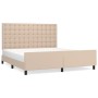 Cappuccino synthetic leather headboard bed frame 160x200cm by , Beds and slatted bases - Ref: Foro24-3125584, Price: 264,29 €...