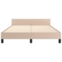 Estructura de cama cabecero cuero sintético capuchino 140x200cm de , Camas y somieres - Ref: Foro24-3125578, Precio: 253,80 €...