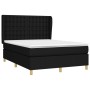 Cama box spring con colchón tela negro 140x200 cm de , Camas y somieres - Ref: Foro24-3128847, Precio: 532,22 €, Descuento: %