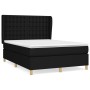 Cama box spring con colchón tela negro 140x190 cm de , Camas y somieres - Ref: Foro24-3128839, Precio: 517,99 €, Descuento: %