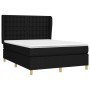 Cama box spring con colchón tela negro 140x190 cm de , Camas y somieres - Ref: Foro24-3128839, Precio: 517,99 €, Descuento: %