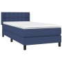 Box spring bed with blue fabric mattress 90x190 cm by , Beds and slatted bases - Ref: Foro24-3129999, Price: 314,29 €, Discou...