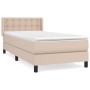 Box spring bed with cappuccino synthetic leather mattress 80x200 cm by , Beds and slatted bases - Ref: Foro24-3130750, Price:...