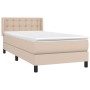 Box spring bed with cappuccino synthetic leather mattress 80x200 cm by , Beds and slatted bases - Ref: Foro24-3130750, Price:...