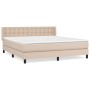 Box spring bed with cappuccino synthetic leather mattress 160x200cm by , Beds and slatted bases - Ref: Foro24-3130792, Price:...