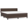 Cama box spring con colchón cuero sintético marrón 160x200 cm de , Camas y somieres - Ref: Foro24-3130790, Precio: 494,99 €, ...