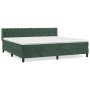 Box spring bed with dark green velvet mattress 200x200 cm by , Beds and slatted bases - Ref: Foro24-3131162, Price: 601,08 €,...