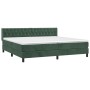 Box spring bed with dark green velvet mattress 200x200 cm by , Beds and slatted bases - Ref: Foro24-3131162, Price: 601,08 €,...