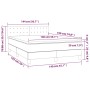 Box spring bed mattress and LED lights light gray fabric 140x190 cm by , Beds and slatted bases - Ref: Foro24-3133469, Price:...