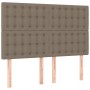 Cama box spring colchón y luces LED tela gris taupe 140x190 cm de , Camas y somieres - Ref: Foro24-3135753, Precio: 581,97 €,...