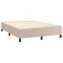 Cama box spring colchón LED cuero sintético capuchino 140x200cm de , Camas y somieres - Ref: Foro24-3135950, Precio: 557,43 €...