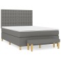 Cama box spring con colchón tela gris oscuro 140x200 cm de , Camas y somieres - Ref: Foro24-3137478, Precio: 548,08 €, Descue...