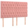 Box spring bed with pink velvet mattress 140x190 cm by , Beds and slatted bases - Ref: Foro24-3138024, Price: 570,10 €, Disco...