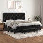 Box spring bed with black velvet mattress 200x200 cm by , Beds and slatted bases - Ref: Foro24-3138045, Price: 809,44 €, Disc...