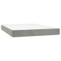 Cama box spring con colchón terciopelo gris claro 140x190 cm de , Camas y somieres - Ref: Foro24-3138079, Precio: 570,89 €, D...