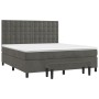 Cama box spring con colchón terciopelo gris oscuro 180x200 cm de , Camas y somieres - Ref: Foro24-3138098, Precio: 654,11 €, ...